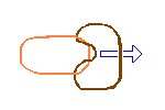 わゴムを、もう１つのわゴムにとおす。